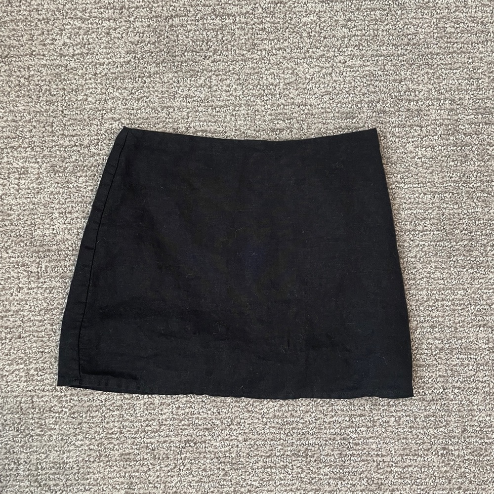 Black mini skirt